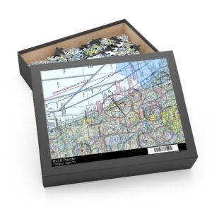 Aviation Pilot Personalized Sectional Chart Puzzle Gift(120, 252, 500-Piece), Customized Sectional Chart Jigsaw Puzzle, Pilot Gift