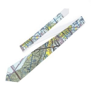 Personalized Aviation Sectional Chart Necktie