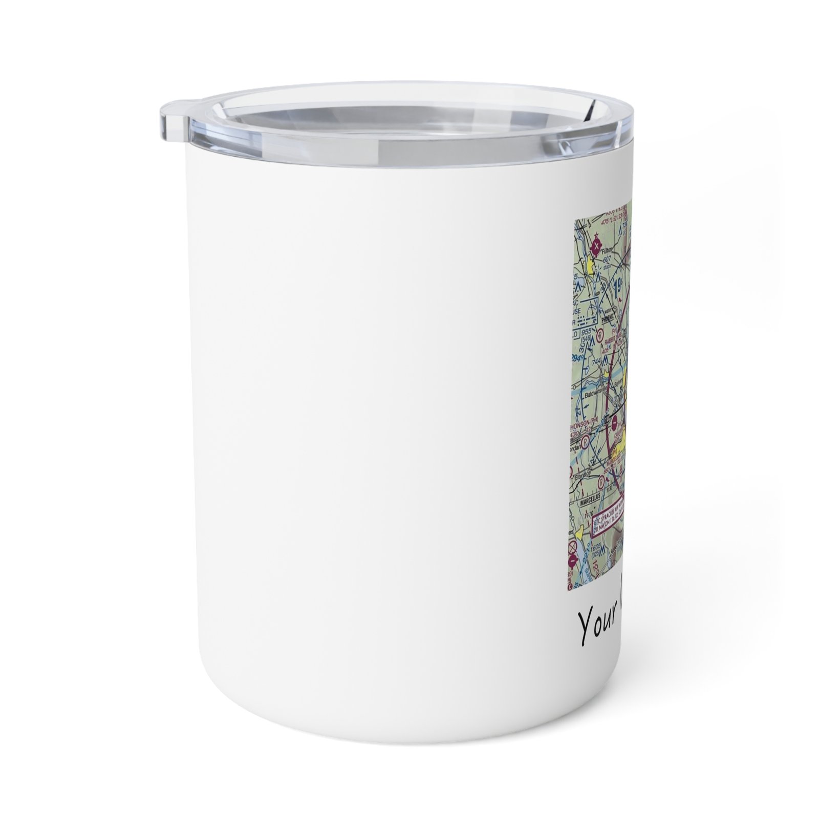 Pilots Insulated Coffee Mug Aviation Mug Sectional Charts Personalized Airport Personalized Name Aviation Cup - Image 2