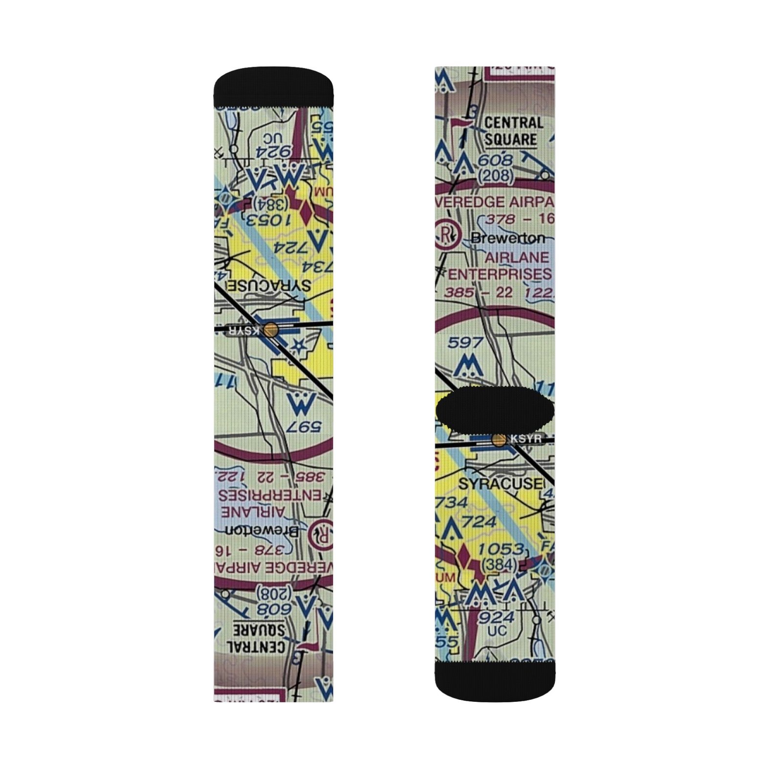 Custom Sectional Chart Socks Pilot Socks Sectional Chart Gift for Pilot Personalized Aviation Socks Gift Private Pilot Gift - Image 7