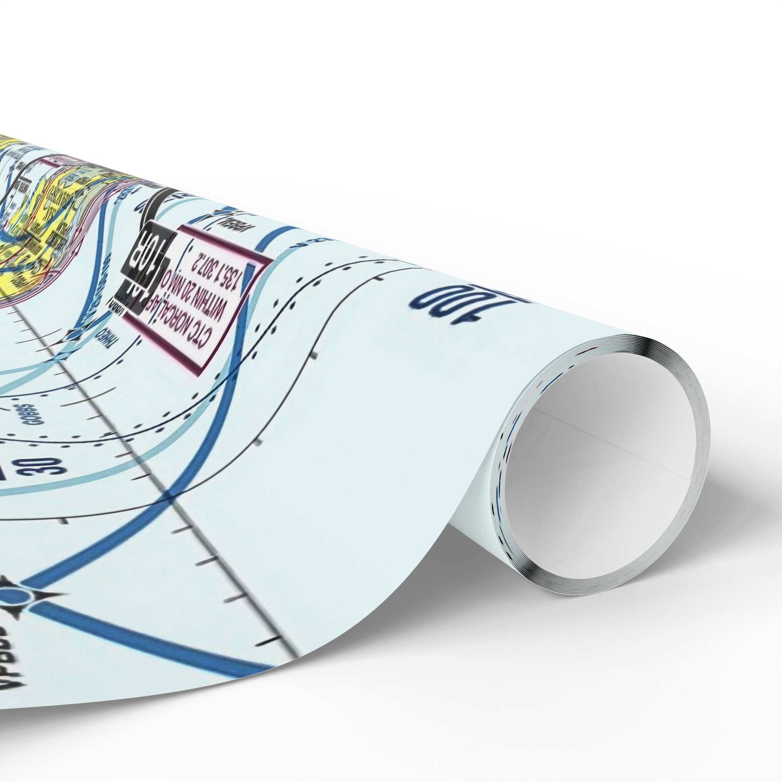 Personalized Aviation Sectional Chart Wrapping Paper| Holiday Aviation Themed Wrapping Paper | Birthday Aviation Wrapping Paper - Image 10