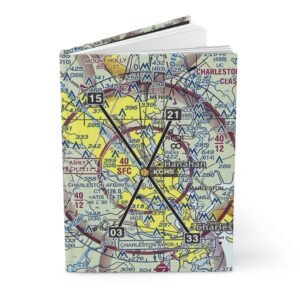 Personalized Aviation Sectional Chart Hardcover Hardcover Journal Matte, Personalized Pilot Gift, VFR, Personalized Airport Gift