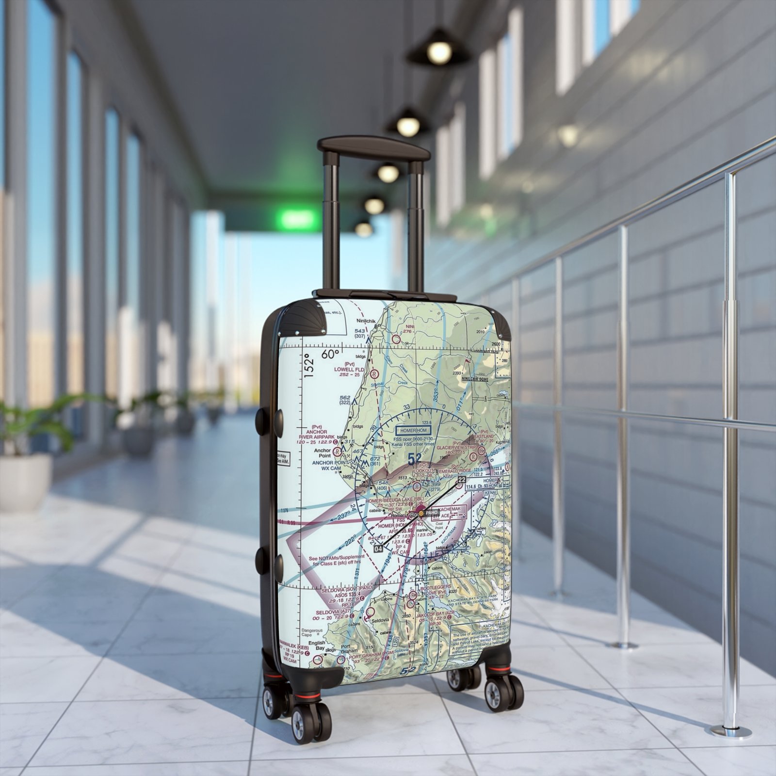 Aviation VFW Sectional Chart Suitcase, Custom Travel Luggage, Pilot Gift, Airplane Map Bag, Traveler Carry-On, Wanderlust Adventure Gear - Image 3