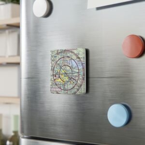 Aviation VFR Sectional Chart Porcelain Magnet