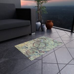 Personalized Plane Rug Sectional Chart Outdoor Rug - Aviation Gift, Pilot Gift, Airplane Decor, Aviation Home Decor, Aircraft Rug