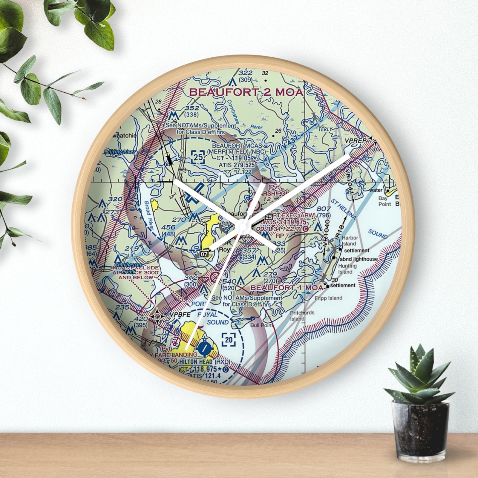 Personalized Aviation Sectional Chart Wall Clock, Pilot Gift, Aviation Gift, Aviation Decor, Flight Center - Image 6