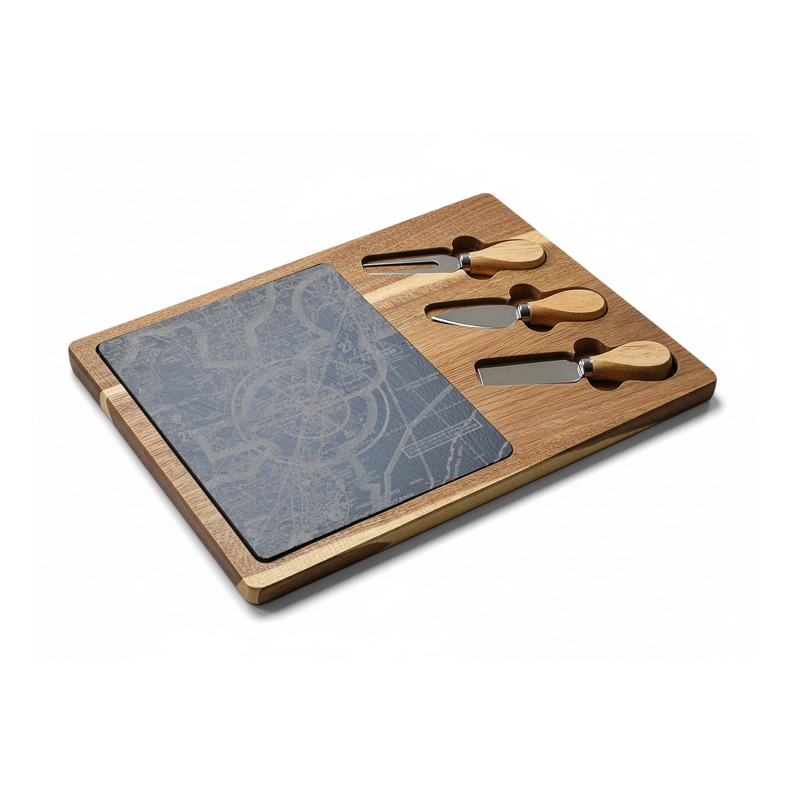 Personalized Aviation Chart Charcuterie Board, Custom Engraved Wooden Cutting Board, Pilot Gift, Airplane Lover Decor, Flight Chart Cheese - Image 6